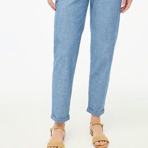 J Crew Linen-cotton blend drawstring pant, size 20